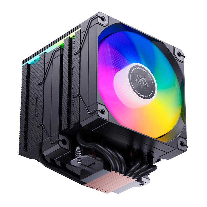 PRE VENDA - Cooler Para Processador Snowman MT660 V4, ARGB, 2x120mm, Preto, MT660-V4-BK-ARGB - miniatura 9