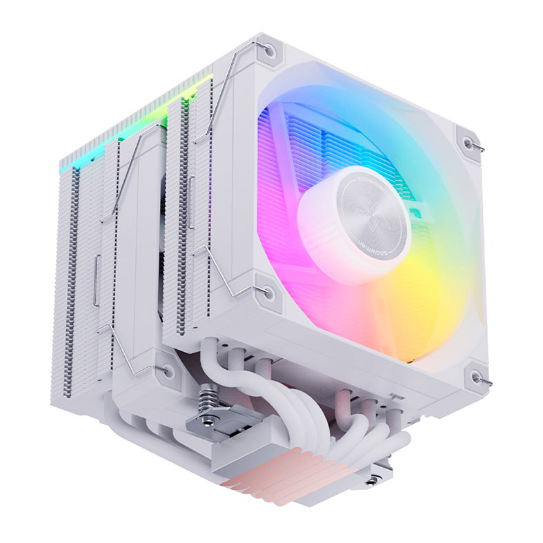 PRE VENDA - Cooler Para Processador Snowman MT660 V4, ARGB, 2x120mm, Branco, MT660-V4-WH-ARGB - miniatura 9