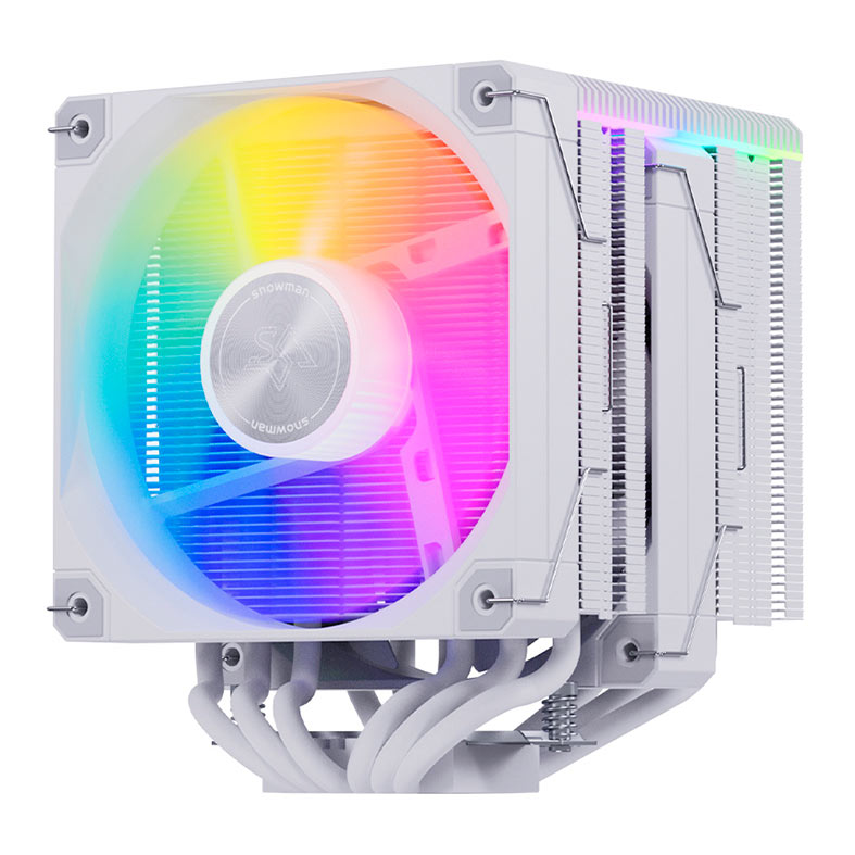 PRE VENDA - Cooler Para Processador Snowman MT660 V4, ARGB, 2x120mm, Branco, MT660-V4-WH-ARGB - miniatura 8