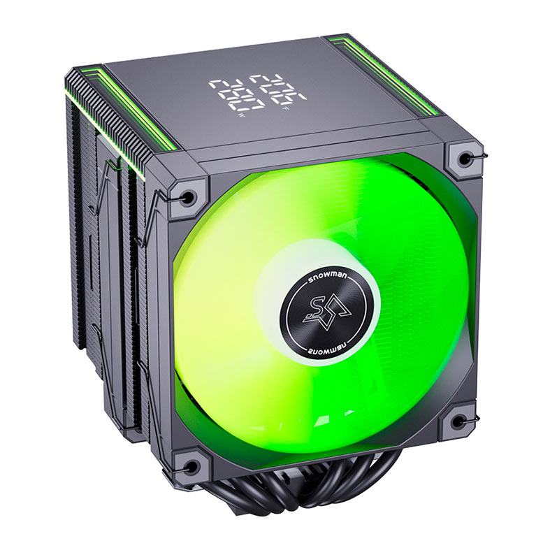 PRE VENDA - Cooler Para Processador Snowman MT660 V4, ARGB, 2x120mm, Preto, MT660-V4D-BK-ARGB - miniatura 5