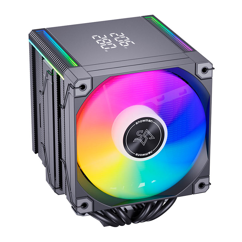 PRE VENDA - Cooler Para Processador Snowman MT660 V4, ARGB, 2x120mm, Preto, MT660-V4D-BK-ARGB - miniatura 8