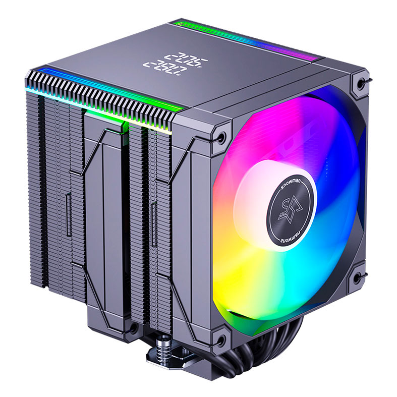 PRE VENDA - Cooler Para Processador Snowman MT660 V4, ARGB, 2x120mm, Preto, MT660-V4D-BK-ARGB - miniatura 4