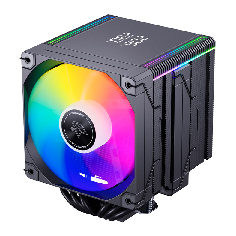 PRE VENDA - Cooler Para Processador Snowman MT660 V4, ARGB, 2x120mm, Preto, MT660-V4D-BK-ARGB - miniatura 6