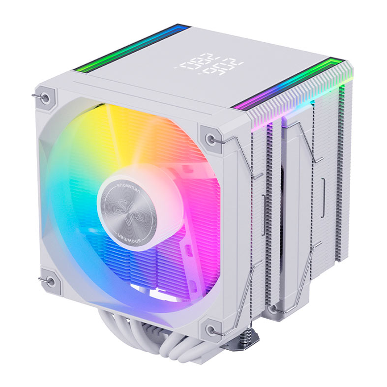 PRE VENDA - Cooler Para Processador Snowman MT660 V4, ARGB, 2x120mm, Branco, MT660-V4D-WH-ARGB - miniatura 7