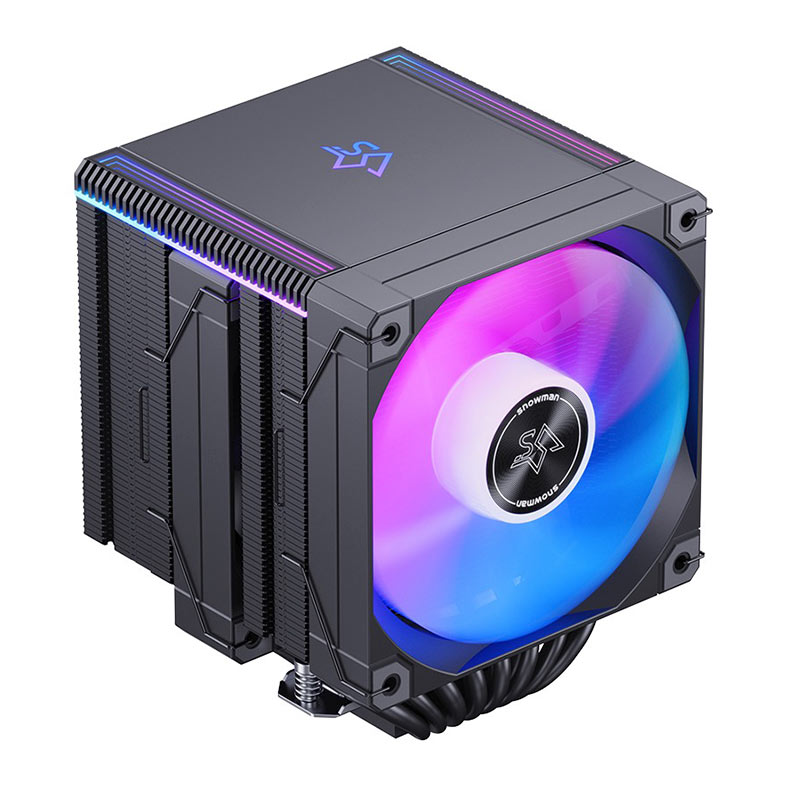 PRE VENDA - Cooler Para Processador Snowman MT880 V4, ARGB, 2x120mm, Preto, MT880-V4-BK-ARGB - miniatura 6