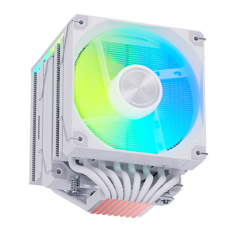 PRE VENDA - Cooler Para Processador Snowman MT880 V4, ARGB, 2x120mm, Branco, MT880-V4-WH-ARGB - miniatura 9
