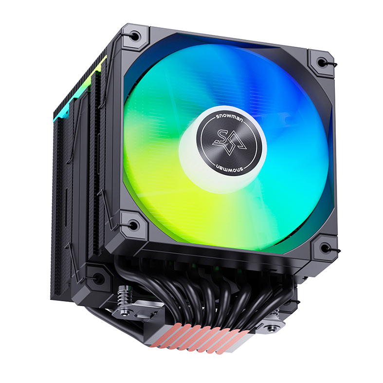 PRE VENDA - Cooler Para Processador Snowman MT880 V4, ARGB, 2x120mm, Preto, MT880-V4D-BK-ARGB - miniatura 9
