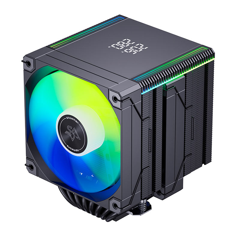 PRE VENDA - Cooler Para Processador Snowman MT880 V4, ARGB, 2x120mm, Preto, MT880-V4D-BK-ARGB - miniatura 7