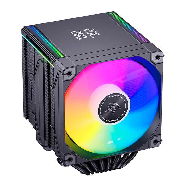 PRE VENDA - Cooler Para Processador Snowman MT880 V4, ARGB, 2x120mm, Preto, MT880-V4D-BK-ARGB - miniatura 6