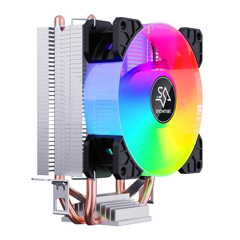 Cooler Para Processador Snowman MX2, Rainbow, 90mm, Preto, MX2-WC-3P-YH-BK - miniatura 5