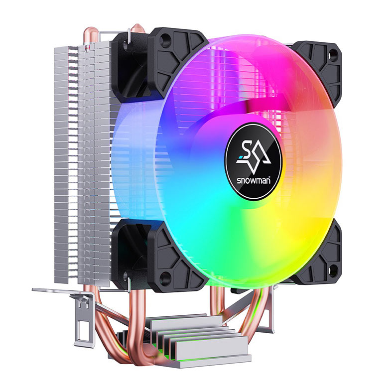 Cooler Para Processador Snowman MX2, Rainbow, 90mm, Preto, MX2-WC-3P-YH-BK - miniatura 4