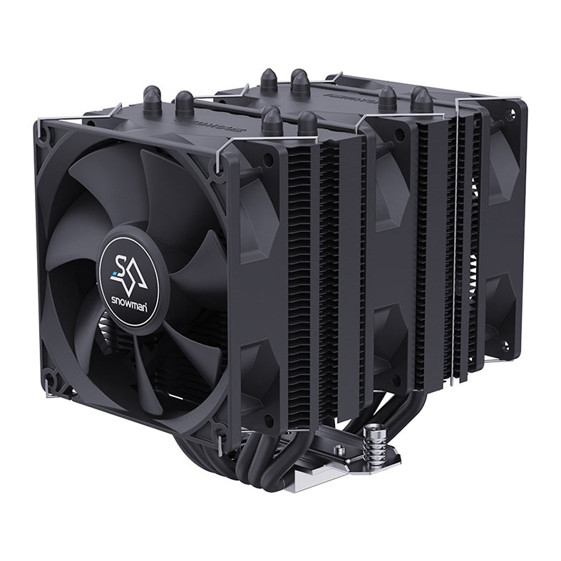 Cooler Para Processador Snowman MX6 V3, 3x90mm, Preto, MX6-V3-BK-WD-4P-3FAN-BK - miniatura 3