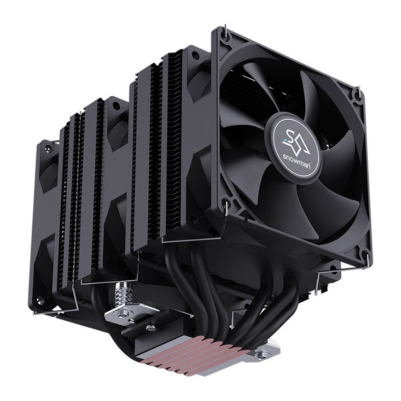 Cooler Para Processador Snowman MX6 V3, 3x90mm, Preto, MX6-V3-BK-WD-4P-3FAN-BK - miniatura 4