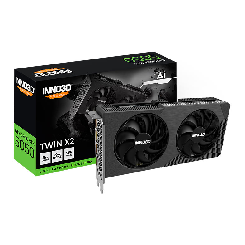 Placa de Video INNO3D GeForce RTX 5050 Twin X2, 8GB, GDDR6, 128-bit, N50502-08D6-174071N - miniatura 3
