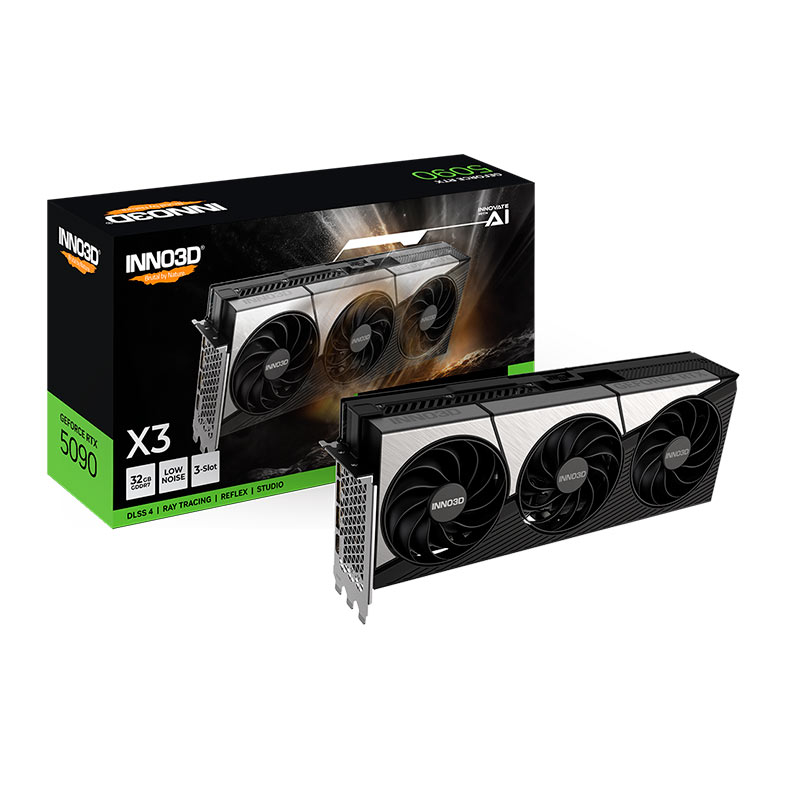 Placa de Video INNO3D GeForce RTX 5090 X3, 32GB, GDDR7, 512-bit, N50903-32D7-17593928-NAC - miniatura 3