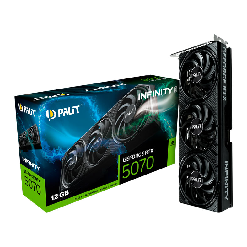 Placa de Video Palit GeForce RTX 5070 Infinity 3, 12GB, GDDR7, 192-bit, NE75070019K9-GB2050S - miniatura 3