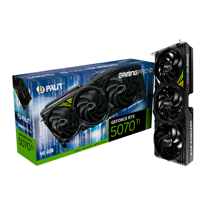 Placa de Video Palit GeForce RTX 5070 Ti Gaming Pro-S, 16GB, GDDR7, 256-bit, NE7507T019T2-GB2031U - miniatura 3