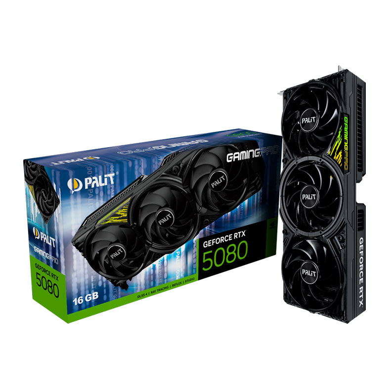Placa de Video Palit GeForce RTX 5080 Gaming Pro, 16GB, GDDR7, 256-bit, NE75080019T2-GB2031Y - miniatura 3