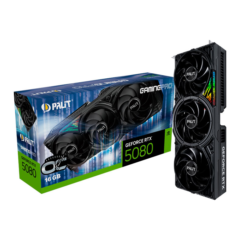 Placa de Video Palit GeForce RTX 5080 Gaming Pro OC, 16GB, GDDR7, 256-bit, NE75080S19T2-GB2031A - miniatura 3