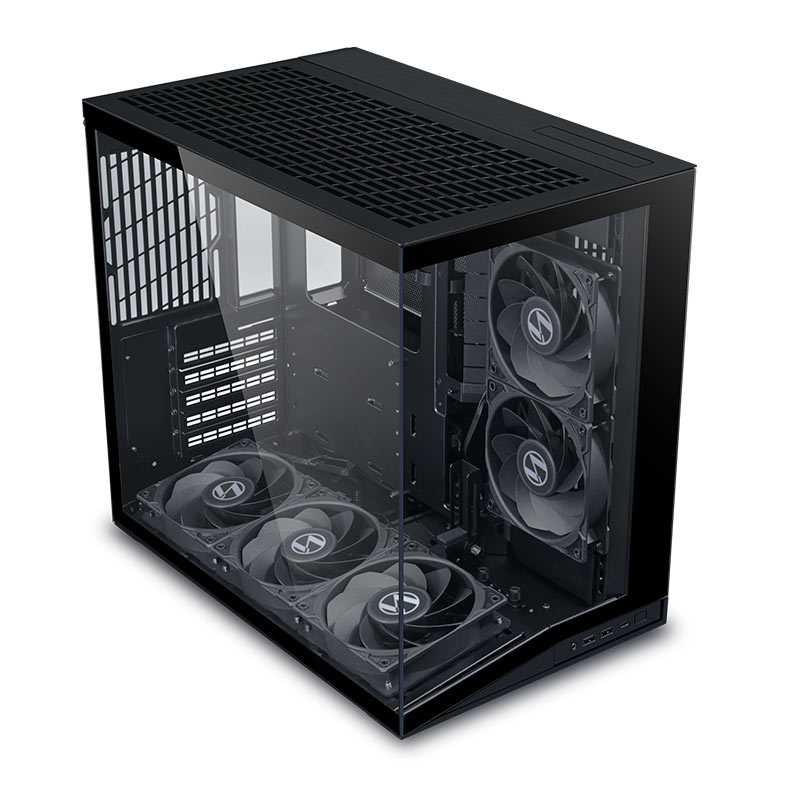 Gabinete Gamer Lian Li O11 Dynamic Mini V2 Flow, Mini-Tower, Lateral de Vidro, Com 5 Fans, Preto, O11DMIV2FX-BLACK - miniatura 3
