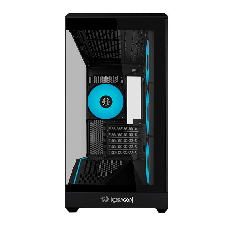 Gabinete Gamer Lian Li Vector V100 Mini X Redragon, ARGB, Mini-Tower, Lateral de Vidro, Com 4 Fans, Preto, OE809RX - miniatura 5
