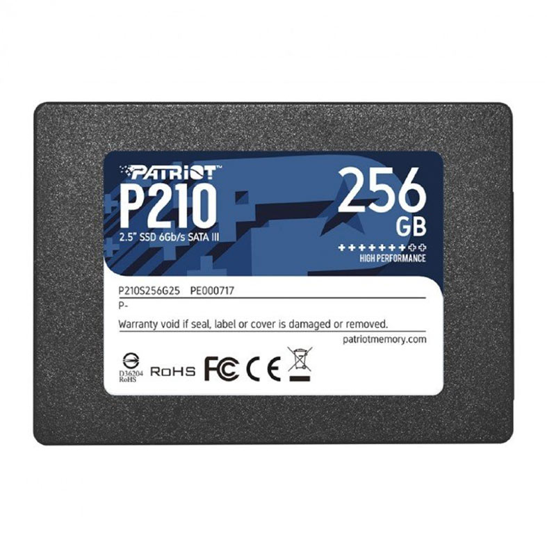 SSD Patriot P210, 256GB, Sata III 6GB/s, Leitura 500MB/s, Gravacao 400MB/s, P210S256G25 - imagem 1