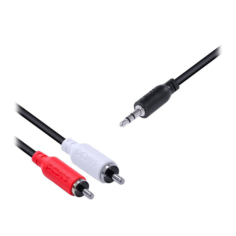 Cabo PCYes 2 RCA M Para P2 3.5mm, 2m, P2R35-2 - miniatura 5