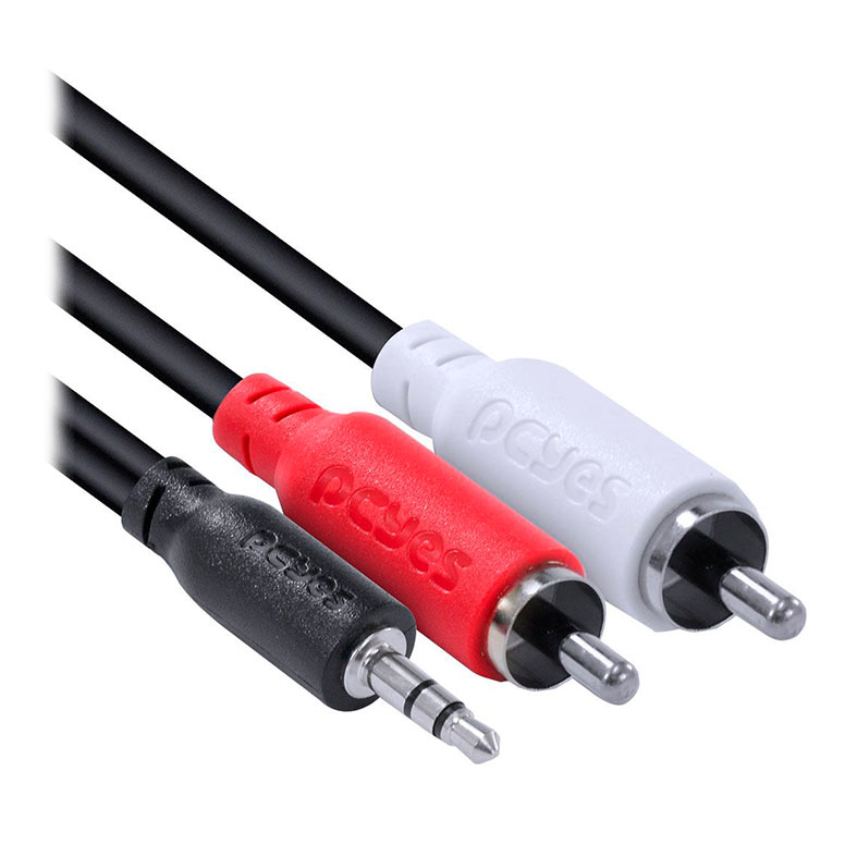 Cabo PCYes 2 RCA M Para P2 3.5mm, 2m, P2R35-2 - miniatura 4