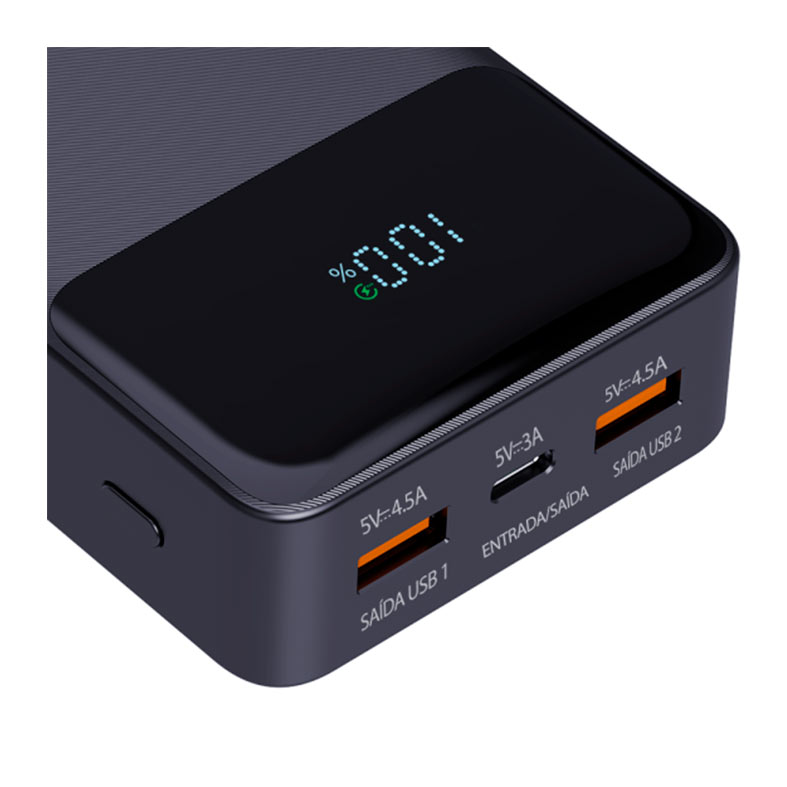 Power Bank ELG Com Micro USB 20000mAh, Preto, PB200BK - miniatura 5