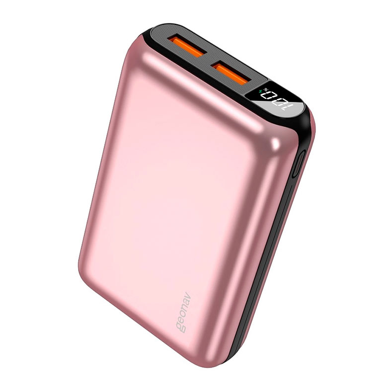 Carregador Portatil Geonav, 20.000 mAh, USB, USB-C, USB-A, Rosa e Preto, PB20K20WRG - miniatura 3