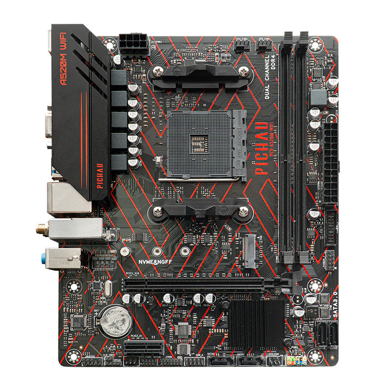 Placa Mae Pichau A520M WiFi, DDR4, Socket AMD AM4, M-ATX, Chipset AMD A520, PCH-A520M-WIFI - miniatura 4