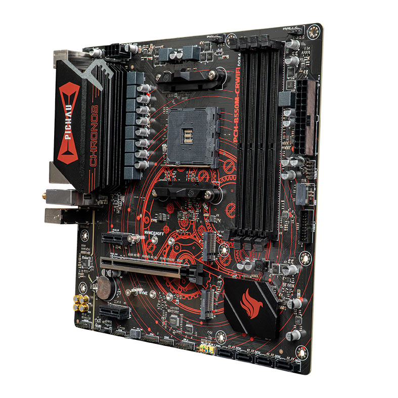 Placa Mae Pichau Chronos B550M-CR WiFi, DDR4, Socket AMD AM4, M-ATX, Chipset AMD B550, PCH-B550M-CRWIFI - miniatura 6