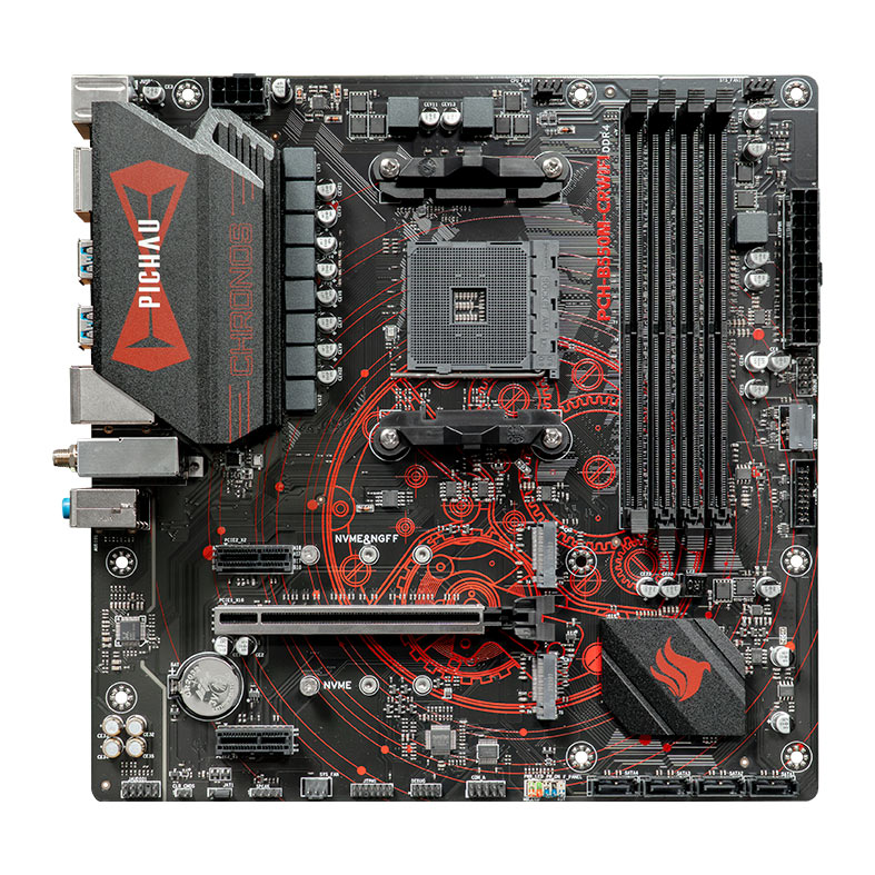 Placa Mae Pichau Chronos B550M-CR WiFi, DDR4, Socket AMD AM4, M-ATX, Chipset AMD B550, PCH-B550M-CRWIFI - miniatura 4