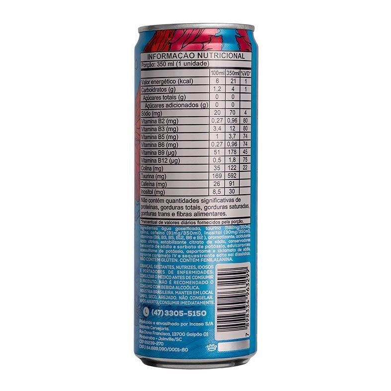 Pack Energetico Pichau Zero, 350ml, Com 6 unidades - miniatura 4