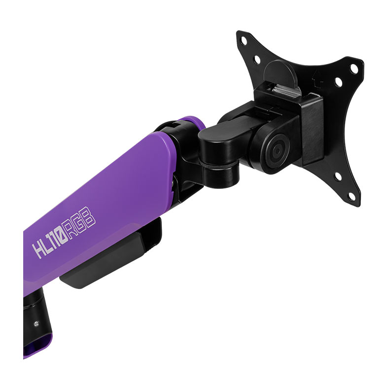 Suporte Articulado Para Monitor Pichau HL110, RGB, 17 Pol a 42 Pol, Preto e Roxo, PCH-LT110-BP01 - miniatura 7