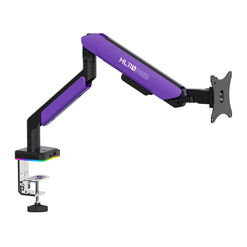 Suporte Articulado Para Monitor Pichau HL110, RGB, 17 Pol a 42 Pol, Preto e Roxo, PCH-LT110-BP01 - miniatura 6