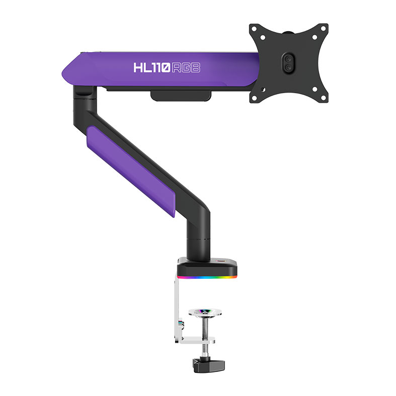 Suporte Articulado Para Monitor Pichau HL110, RGB, 17 Pol a 42 Pol, Preto e Roxo, PCH-LT110-BP01 - miniatura 5