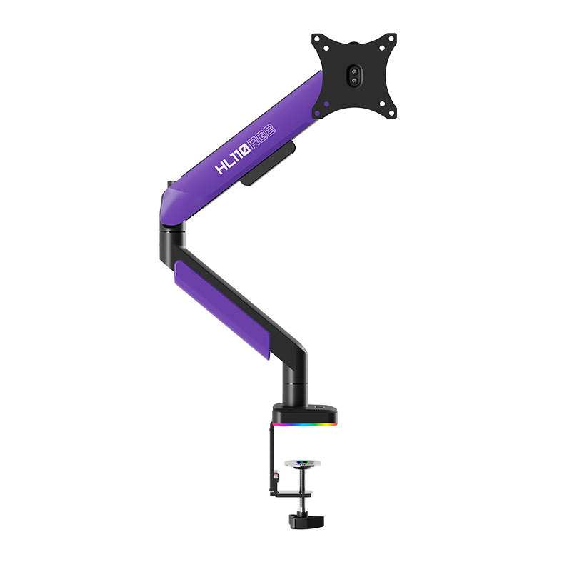 Suporte Articulado Para Monitor Pichau HL110, RGB, 17 Pol a 42 Pol, Preto e Roxo, PCH-LT110-BP01 - miniatura 3