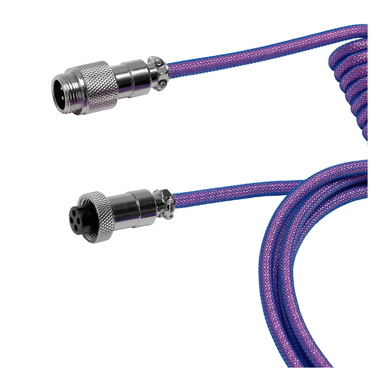 Cabo USB-A Para Tipo C Pichau Meduza P, Trancado, Nylon, GX12, Roxo, PCH-MP-01 - miniatura 3