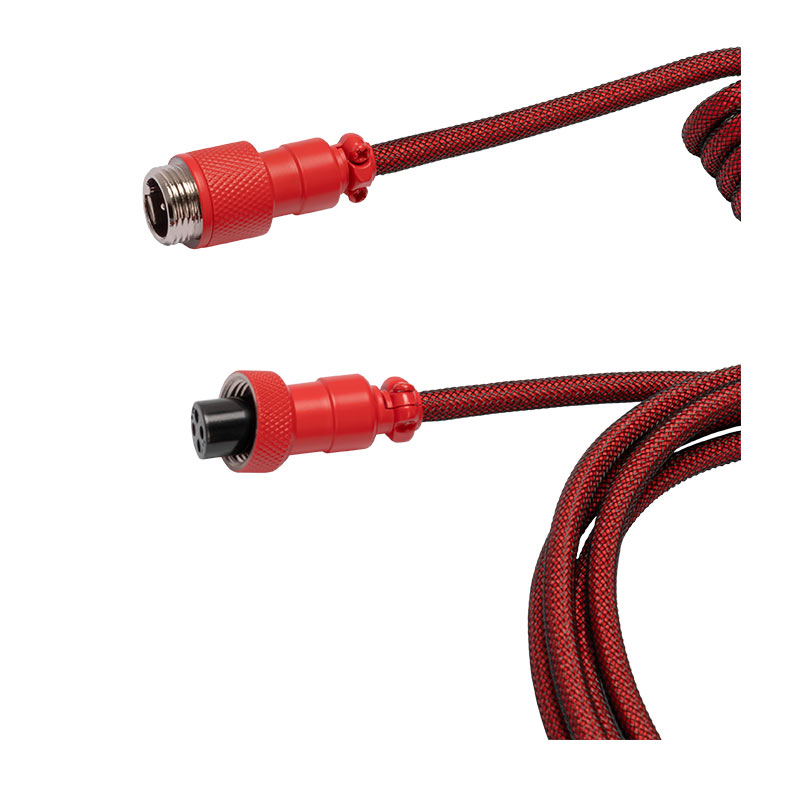 Cabo USB-A Para Tipo C Pichau Meduza R, Trancado, Nylon, GX12, Vermelho, PCH-MR-01 - miniatura 4