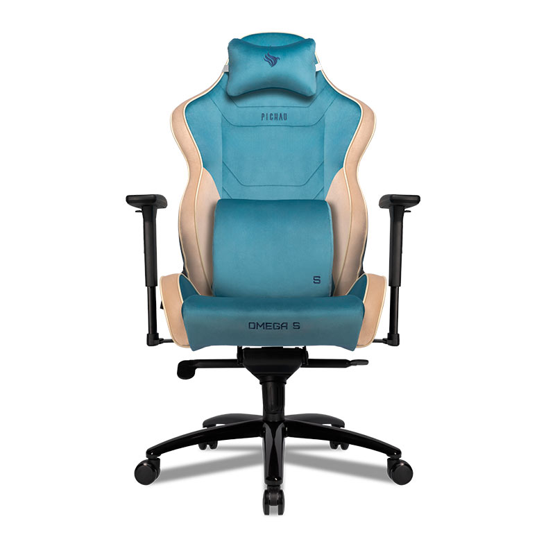 Cadeira Gamer Pichau Omega S, Espuma Moldada, Braco 3D, Azul e Creme, PCH-OMGS-BWT - miniatura 4