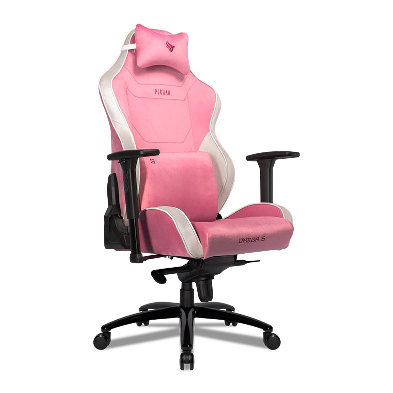 Cadeira Gamer Pichau Omega S, Espuma Moldada, Braco 3D, Rosa e Creme, PCH-OMGS-PWT - miniatura 3
