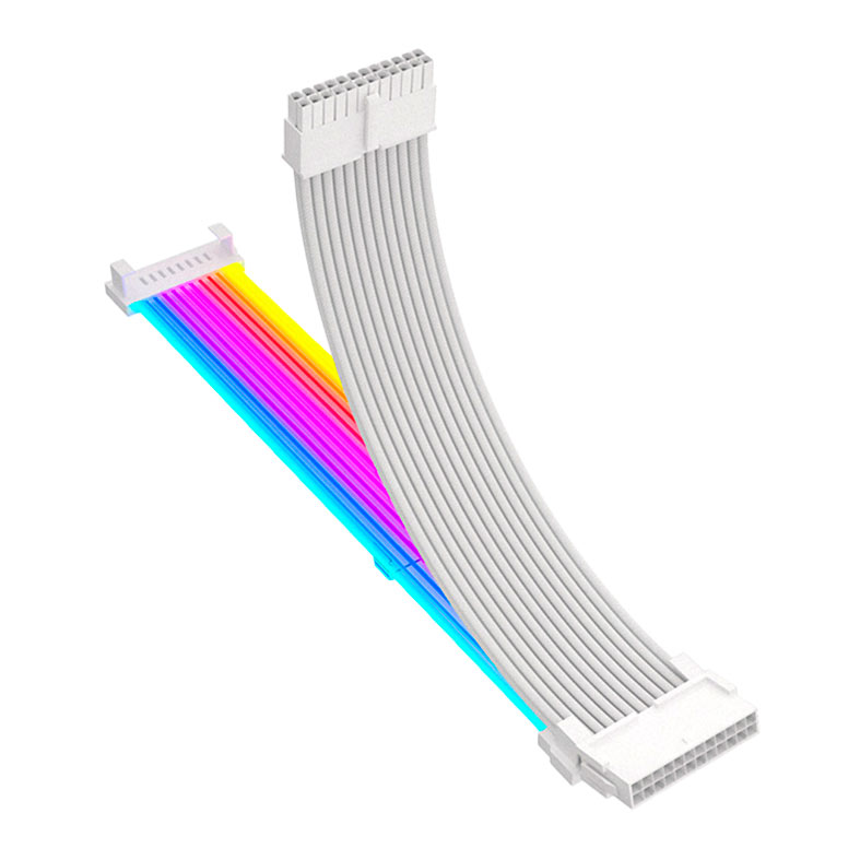 Cabo Extensor Premium 24P Pichau PS100, ARGB, 240mm, Branco, PCH-PS100-24PRGBWHT - miniatura 5