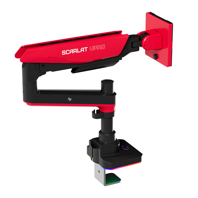Suporte Articulado Para Monitor Pichau Scarlat VPro, RGB, 17 Pol a 42 Pol, Vermelho e Preto, PCH-SRLTPRO-RD01 - miniatura 6