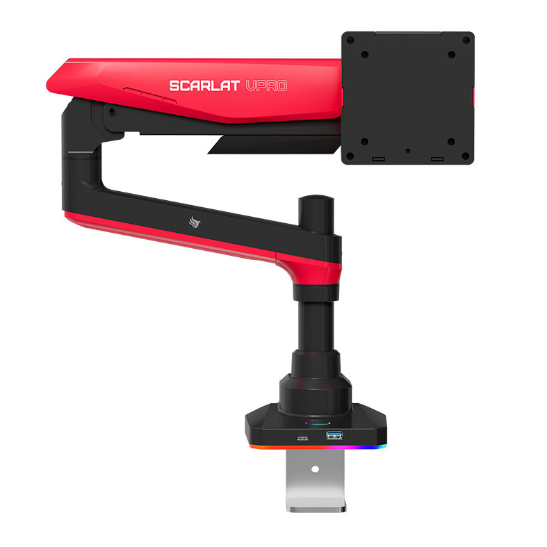 Suporte Articulado Para Monitor Pichau Scarlat VPro, RGB, 17 Pol a 42 Pol, Vermelho e Preto, PCH-SRLTPRO-RD01 - miniatura 4