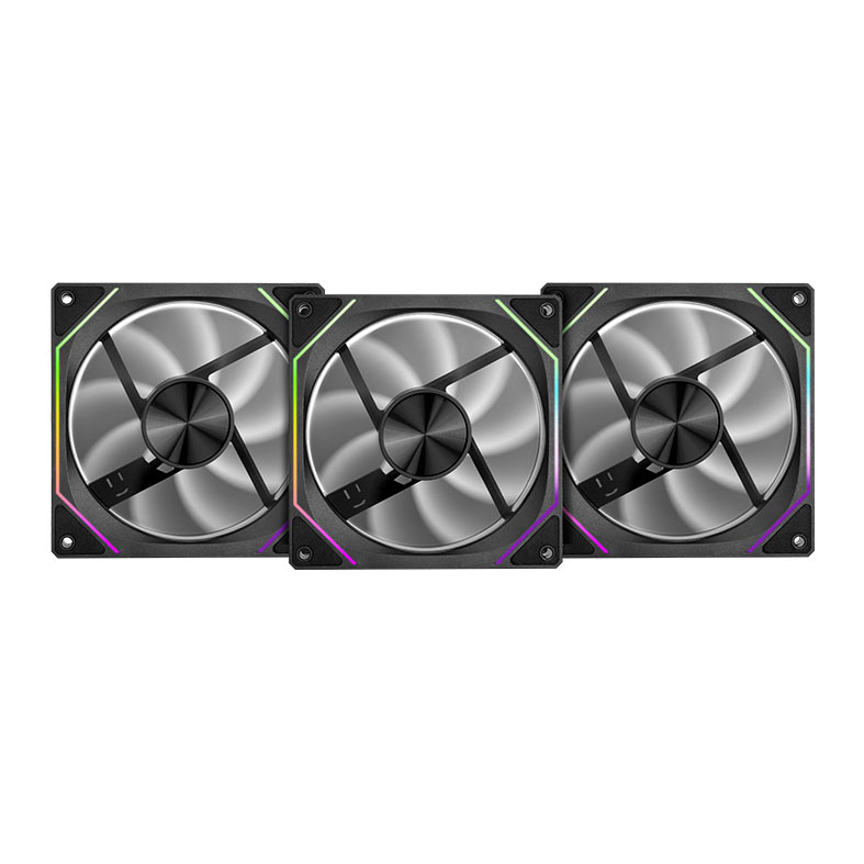 Kit Ventoinhas Pichau Ventus NX Reverse, ARGB, 3x120mm, Preto, PCH-VTNXR3-BK01 - miniatura 3