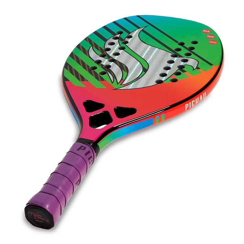 Raquete De Beach Tennis Pichau Sunrise California Face 18k Carbon, PES-RKT-SC - miniatura 4