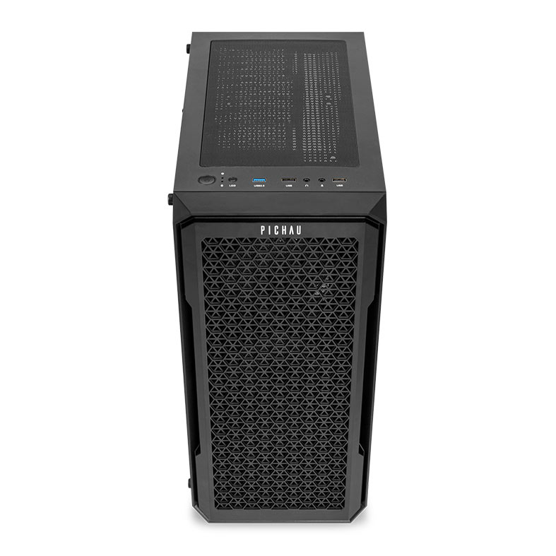 Gabinete Gamer Pichau Apus Black, Mid-Tower, Lateral de Vidro Temperado, Com 3 Fans, Preto, PG-APS-BLK01 - miniatura 4