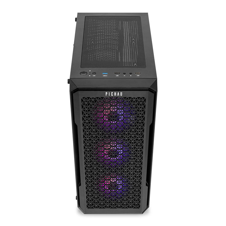 Gabinete Gamer Pichau Apus RGB, Mid-Tower, Lateral de Vidro Temperado, Com 3 Fans, Preto, PG-APS-RGB01 - miniatura 4