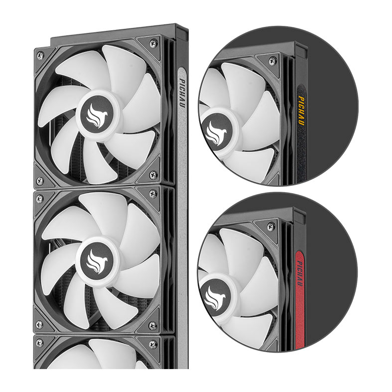 Water Cooler Pichau Aqua 360X P1 Black Edition, 360mm, ARGB, Display LCD Customizavel, PG-AQ360X-BLK01 - miniatura 8